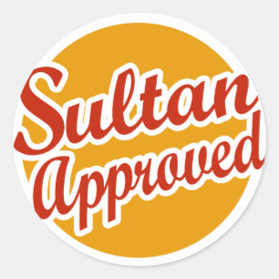 Sultan Approved Classic Round Sticker