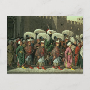 Sultan Mahmud II in Procession, 1809 Postcard