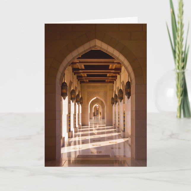 Sultan Qaboos Grand Mosque in Muscat, Oman Card (Front)