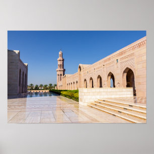 Sultan Qaboos Grand Mosque in Muscat, Oman Poster