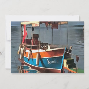 Sultan Taxi Boat Marmaris Nautical Art 