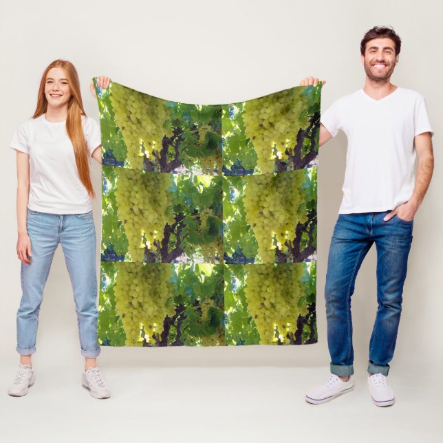 Sultana Grapes On A Grape Vine,  Fleece Blanket (In Situ)