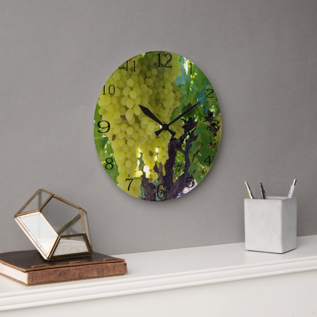Sultana Grapes On A Grape Vine,  Large Clock (Office)