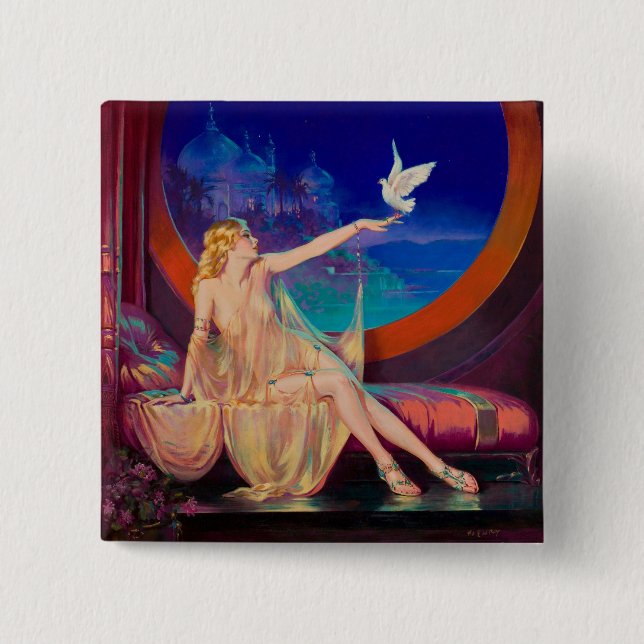 Sultana the Arabian Sultan's Concubine 1925 15 Cm Square Badge (Front)