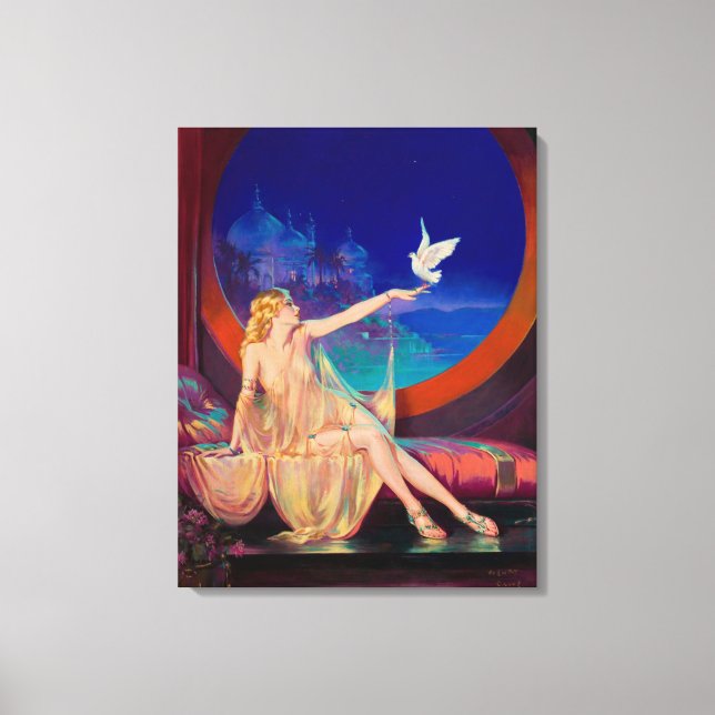 Sultana the Arabian Sultan's Concubine 1925 Canvas Print (Front)