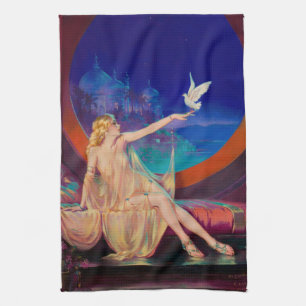 Sultana the Arabian Sultan's Concubine 1925 Tea Towel