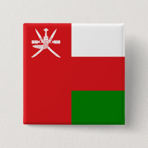 Sultanate of Oman Flag 15 Cm Square Badge