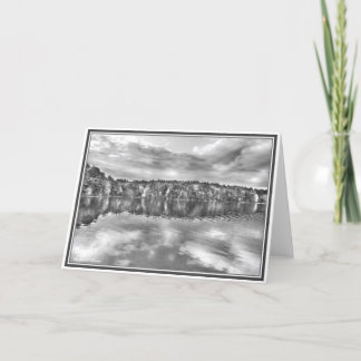 Sultry fall evening at Walden Pond:greeting card