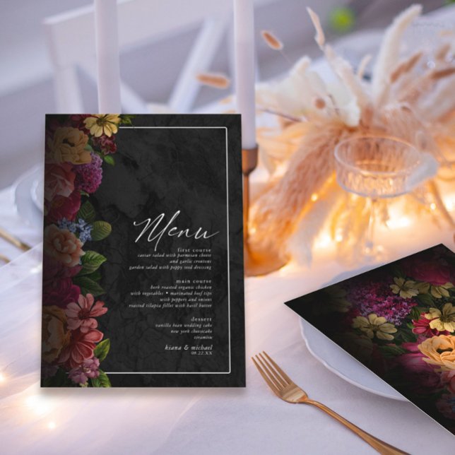 Sultry Nights Floral Wedding ID829 Menu (Creator Uploaded)