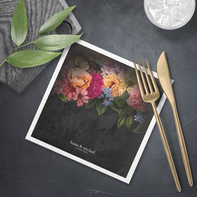 Sultry Nights Floral Wedding V2 ID829 Napkin (Creator Uploaded)