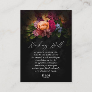 Sultry Nights Floral Wedding Wishing Well V3 ID829 Enclosure Card