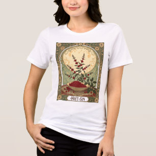 Sumac Sunrise A Haft-Sin Symbol of Renewal Tri-Blend Shirt