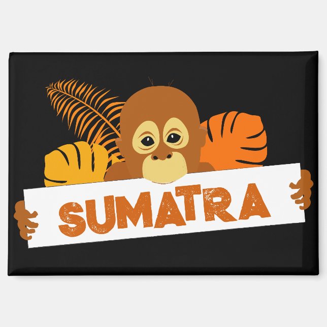 Sumatra Baby Orangutan Magnet (Front)