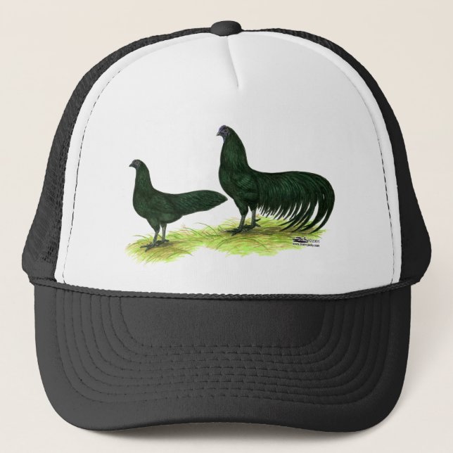 Sumatra Black Chickens Trucker Hat (Front)