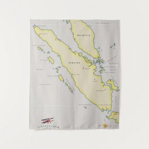 Sumatra map tapestry
