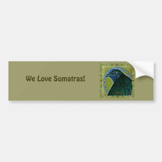 Sumatra Rooster Framed Bumper Sticker