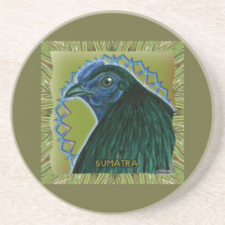 Sumatra Rooster Framed Coaster
