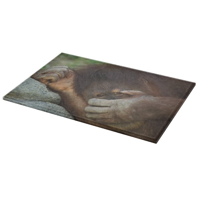 Sumatran Orangutan, Pongo pygmaeus Cutting Board (Corner)