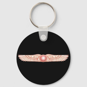 Sumerian Anunnaki Winged Sun Disc Key Ring