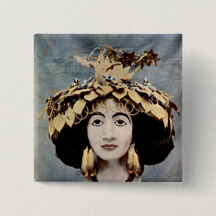 Sumerian headdress worn by Queen Shub-ad 15 Cm Square Badge