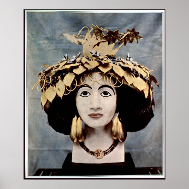 Sumerian headdress worn by Queen Shub-ad Poster (Front)
