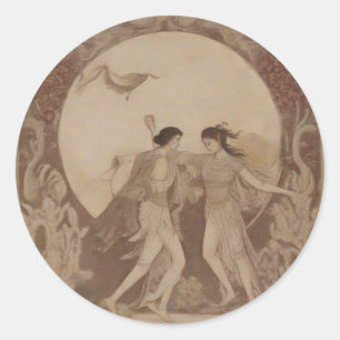 Sumerian Marriage in the Autumn Moon Classic Round Sticker