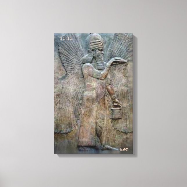 SUMERIAN TABLETS CANVAS DMT SPIRITUAL GRAFFITI PRINT (Front)