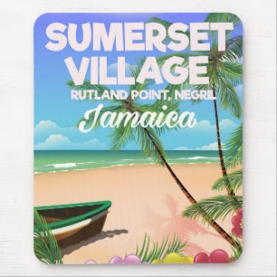 Sumerset Village Jamaica travel poster Mouse Pad