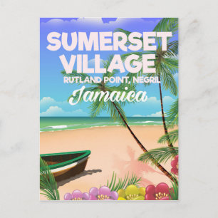 Sumerset Village Jamaica travel poster Postcard