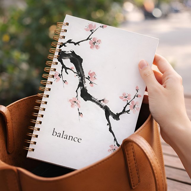 Sumi-E Ink | Cherry Blossom | Mindful Planner (Lifestyle Shot)