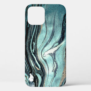 Suminagashi, Japanese Marbling Art. iPhone 12 Case
