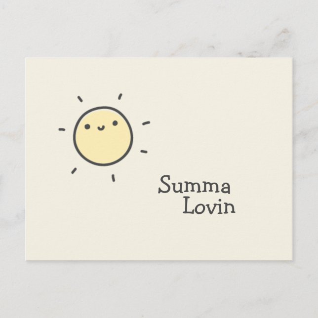 Summa Lovin - Cute Sun Postcard (Front)