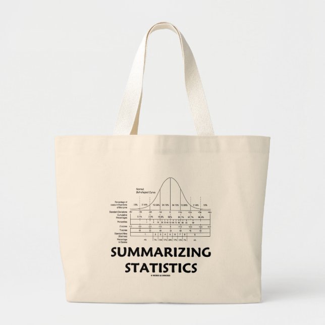 Summarising Statistics Large Tote Bag (Front)
