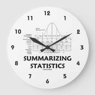 Summarising Statistics Normal Distribution Curve Large Clock