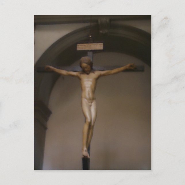 Summary Crucifix sculpted by Michelangelo , in San Postcard (Front)