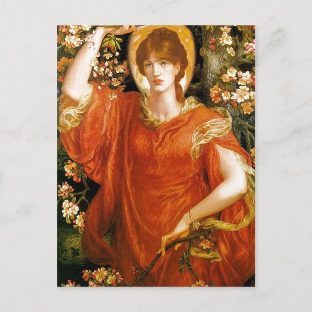 Summary Dante Gabriel Rossetti A Vision of Fiammet Postcard (Front)