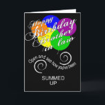 summed up brother in law birthday card<br><div class="desc">birthday greeting card for brother in law</div>
