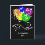 summed up brother in law birthday card<br><div class="desc">birthday greeting card for brother in law</div>