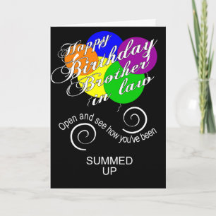 summed up brother in law birthday card