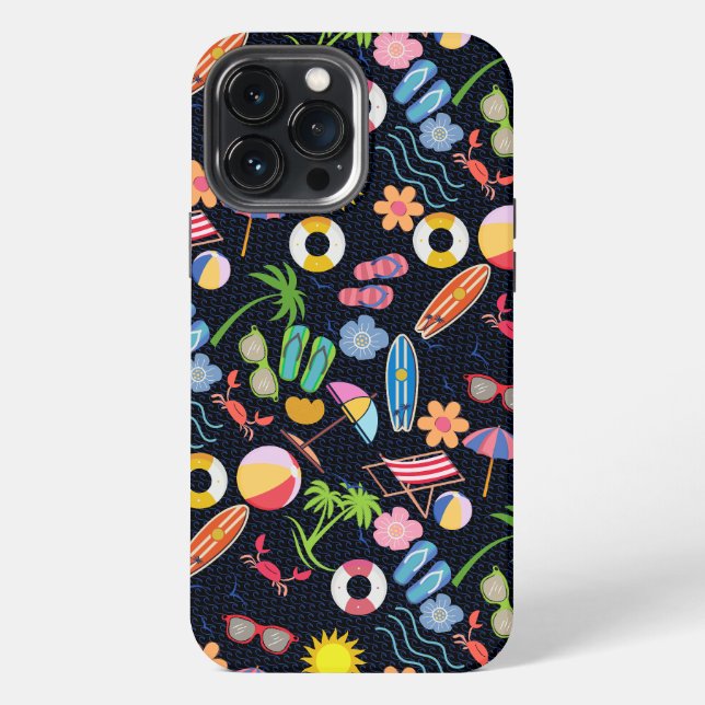Summer 01.b.Black BG iPhone Case (Back)