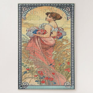 Summer 1900: An Art Nouveau by Mucha Jigsaw Puzzle