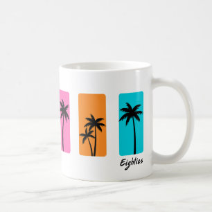 Summer 1980s Palm Tree Vintage Vibes Coffee Mug