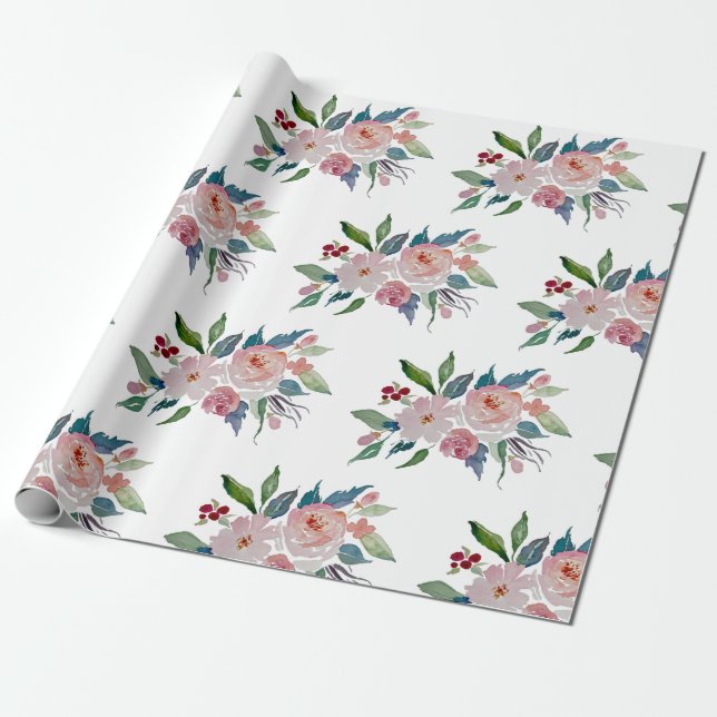 Summer #1- Floral Matte Wrapping Paper (Unrolled)