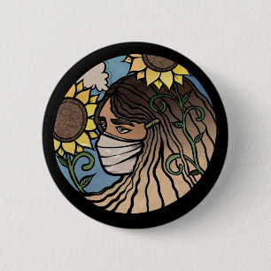 Summer 2020 Mask Up Goddess 6 Cm Round Badge