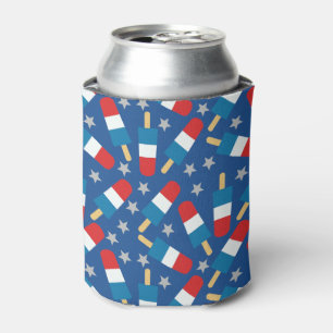 Summer 4th of July Patriotic Popsicles Can Cooler