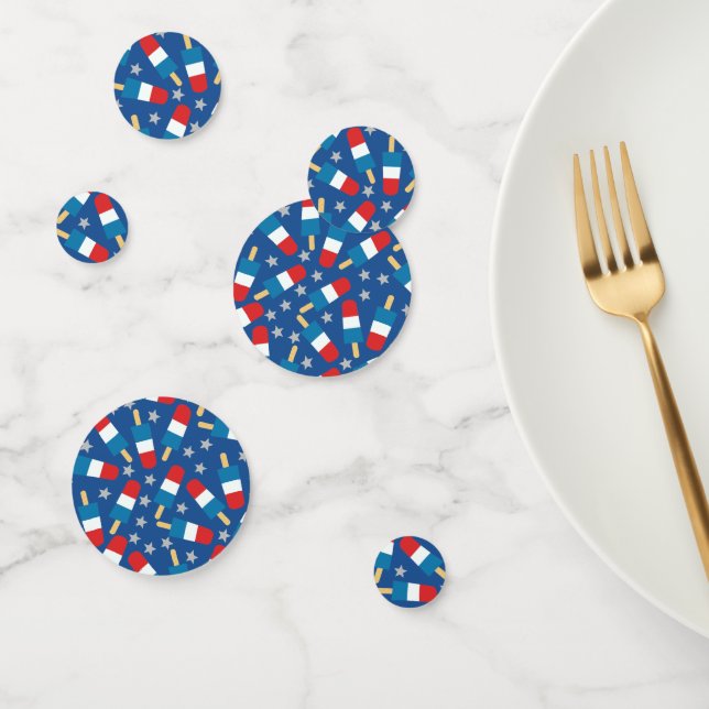 Summer 4th of July Patriotic Popsicles Confetti (Group)