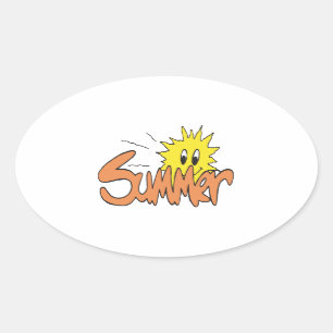 Summer 5 oval sticker