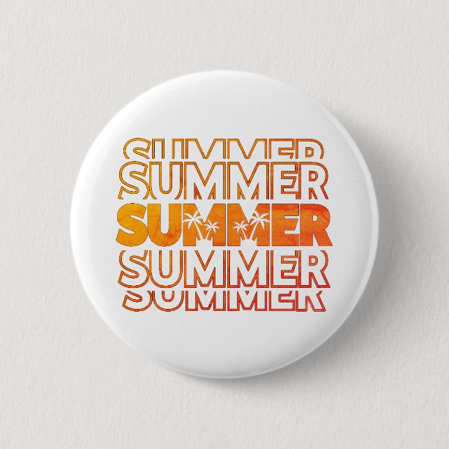 Summer 6 Cm Round Badge (Front)