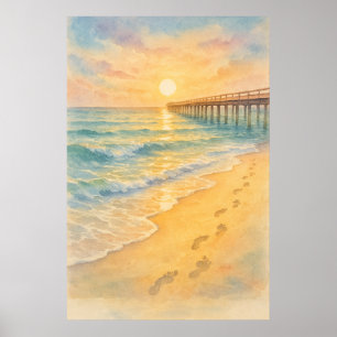 Summer 8, Golden Tides, Seasonal Print