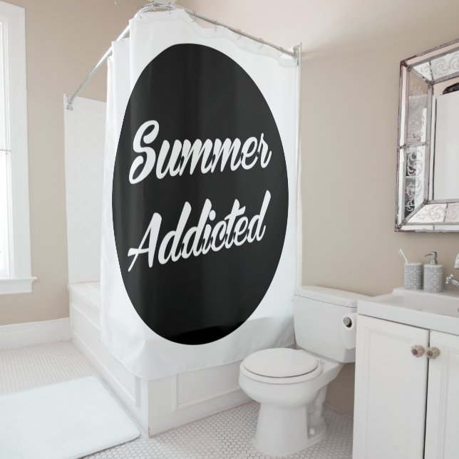 Summer Addicted Shower Curtain (In Situ)